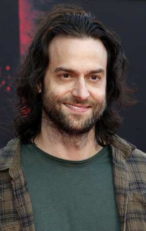 Chris D'Elia at the Los Angeles premiere of 'Bad Moms' held at the Mann Village Theater in Westwood, USA on July 26, 2016.のeditorial素材