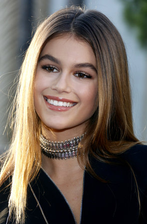 Kaia Gerber at the Los Angeles premiere of 'Sister Cities' held at the Paramount Studios in Hollywood, USA on August 31, 2016.のeditorial素材