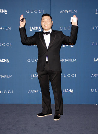 PSY at the LACMA 2013 Art + Film Gala Honoring Martin Scorsese And David Hockney Presented By Gucci held at the LACMA in Los Angeles, USA on November 2, 2013.のeditorial素材