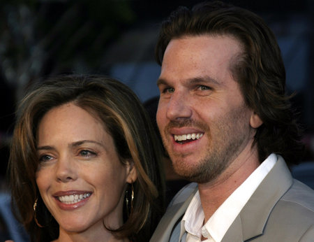 Breck Eisner and Georgia Irwin at the Los Angeles premiere of "Sahara" held at the Grauman's Chinese Theater in Hollywood, USA on April 4, 2005.のeditorial素材