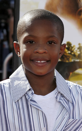 C.J. Sanders at the Los Angeles premiere of 'Dreamer' held at the Mann Village Theatre in Westwood, USA on October 9, 2005.のeditorial素材