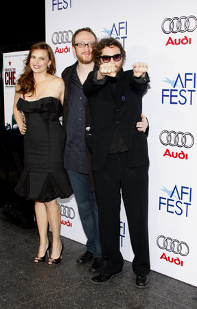 Joaquin Phoenix and Vanessa Shaw at the 2008 AFI FEST Los Angeles premiere of "CHE" held at the Grauman's Chinese Theater in Hollywood, USA on November 1, 2008.のeditorial素材