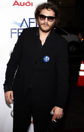 Joaquin Phoenix at the 2008 AFI FEST Los Angeles premiere of "CHE" held at the Grauman's Chinese Theater in Hollywood, USA on November 1, 2008.のeditorial素材