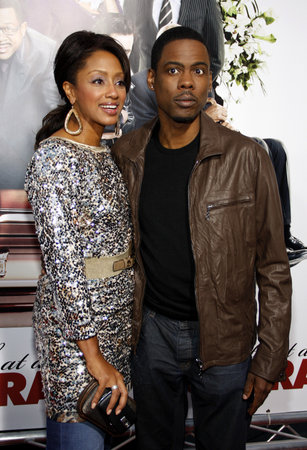 Chris Rock and Malaak Compton at the World Premiere of "Death At A Funeral" held at the Arclight Ciinemas in Hollywood, USA on April 12, 2010.のeditorial素材