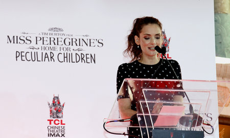Winona Ryder at the Tim Burton Hand And Footprint Ceremony held at the TCL Chinese Theater in Hollywood, USA on September 8, 2016.のeditorial素材