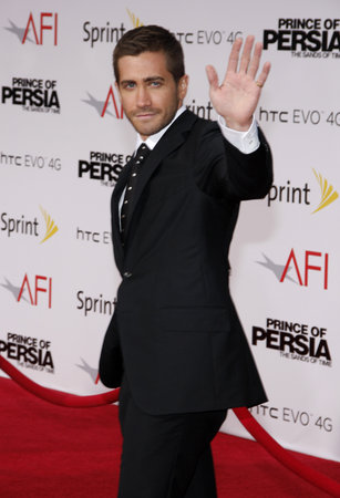 Jake Gyllenhaal at the Los Angeles premiere of "Prince Of Persia: The Sands Of Time" held at the Grauman's Chinese Theater in Hollywood, California, United States on May 17, 2010.のeditorial素材