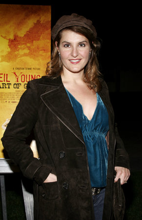Nia Vardalos at the Los Angeles premiere of "Neil Young: Heart of Gold" held at the Paramount Pictures Studio Lot in Hollywood, USA on February 7, 2006.のeditorial素材