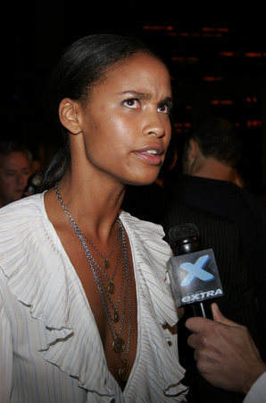 Joy Bryant at the Los Angeles premiere of "London" held at the Arclight Cinemas in Hollywood, USA February 6, 2006.のeditorial素材