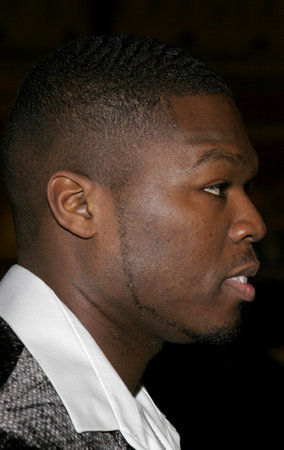Curtis '50 Cent' Jackson at the Los Angeles premiere of 'Get Rich or Die Tryin' held at the...