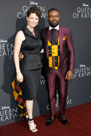 David Oyelowo and Jessica Oyelowo at the Los Angeles premiere of 'Queen Of Katwe' held at the El Capitan Theatre in Hollywood, USA on September 20, 2016.のeditorial素材