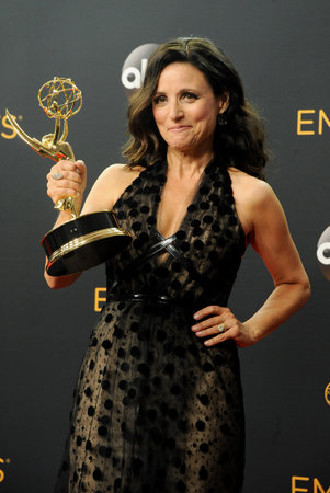 Julia Louis-Dreyfus at the 68th Annual Primetime Emmy Awards - Press Room held at the Microsoft Theater in Los Angeles, USA on September 18, 2016.のeditorial素材