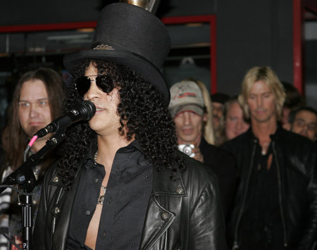 Slash, Ronnie James Dio and Terry Bozzio Inducted into Hollywood's RockWalk held at the Guitar Center Hollywood's RockWalk in Hollywood, USA on January 17, 2007.のeditorial素材