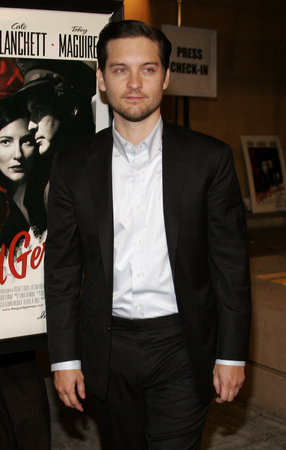 Tobey Maguire at the Los Angeles premiere of 'The Good German' held at the Egyptian Theatre in Hollywood, USA on December 4, 2006.のeditorial素材