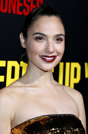 Gal Gadot at the Los Angeles premiere of 'Keeping Up With The Joneses' held at the Fox Studios in Los Angeles, USA on October 8, 2016.のeditorial素材