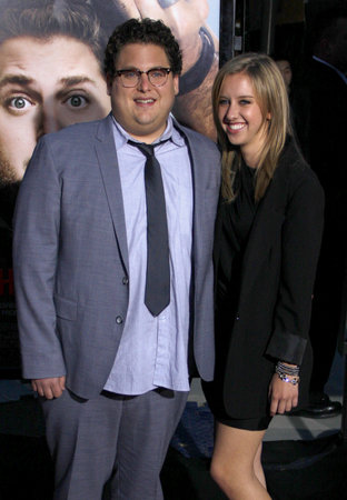 Jonah Hill at the World premiere of "Get Him To The Greek" held at the Greek Theater in Hollywood, USA on May 25, 2010.のeditorial素材
