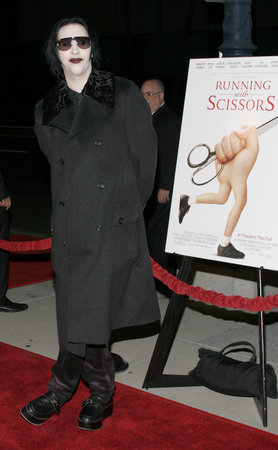 Marilyn Manson at the World premiere of "Running with Scissors" held at the Academy of Motion Picture Arts and Sciences in Beverly Hills, California, United States on October 10, 2006.のeditorial素材