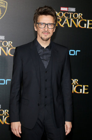 Scott Derrickson at the World premiere of 'Doctor Strange' held at the El Capitan Theatre in Hollywood, USA on October 20, 2016.のeditorial素材