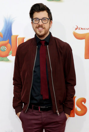 Christopher Mintz-Plasse at the Los Angeles premiere of 'Trolls' held at the Regency Village Theatre in Westwood, USA on October 23, 2016.のeditorial素材