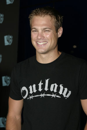 George Stults at the WB Network's 2004 All-Star Party held at the Pacific Design Center in West Hollywood, USA  on July 14, 2004.のeditorial素材