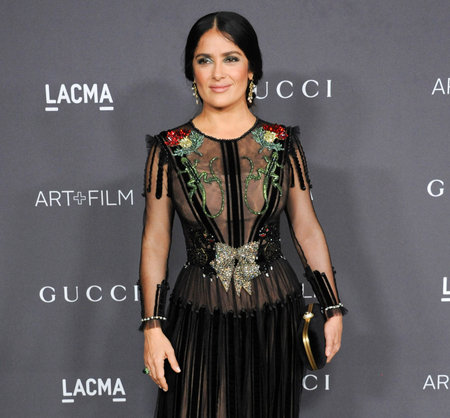 Salma Hayek at the 2016 LACMA Art+Film Gala held at the LACMA in Los Angeles, USA on October 29, 2016.のeditorial素材