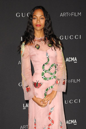 Zoe Saldana at the 2016 LACMA Art+Film Gala held at the LACMA in Los Angeles, USA on October 29, 2016.のeditorial素材