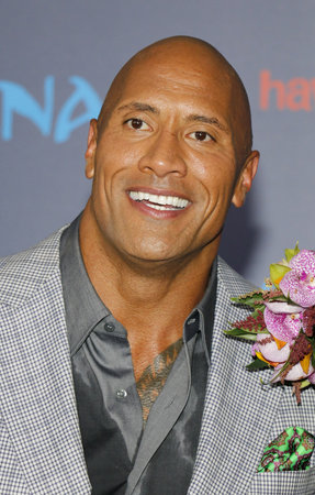 Dwayne Johnson at the AFI FEST 2016 Premiere of &#39;Moana&#39; held at the El Capitan Theatre in Hollywood, USA on November 14, 2016.のeditorial素材