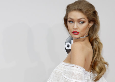 Gigi Hadid at the 2016 American Music Awards held at the Microsoft Theater in Los Angeles, USA on November 20, 2016.のeditorial素材