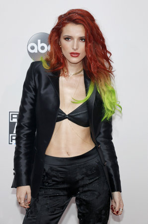 Bella Thorne at the 2016 American Music Awards held at the Microsoft Theater in Los Angeles, USA on November 20, 2016.のeditorial素材