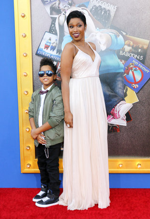 Jennifer Hudson at the Los Angeles premiere of 'Sing' held at the Microsoft Theater in Los Angeles, USA on December 3, 2016.のeditorial素材