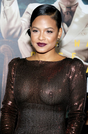 Christina Milian at the Los Angeles premiere of 'Live By Night' held at the TCL Chinese Theatre in Hollywood, USA on January 9, 2017.のeditorial素材