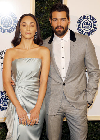 Cara Santana and Jesse Metcalfe at the Art of Elysium Celebrating the 10th Anniversary held at the Red Studios in Los Angeles, USA on January 7, 2017.のeditorial素材