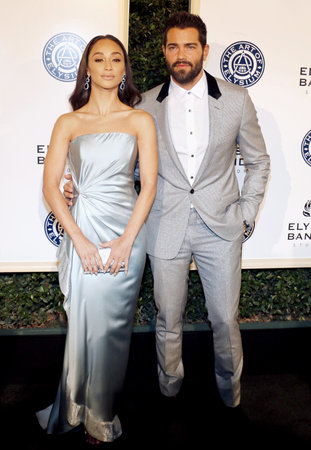 Jesse Metcalfe and Cara Santana at the Art of Elysium Celebrating the 10th Anniversary held at the Red Studios in Los Angeles, USA on January 7, 2017.のeditorial素材