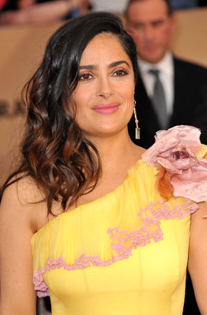 Salma Hayek at the 23rd Annual Screen Actors Guild Awards held at the Shrine Expo Hall in Los Angeles, USA on January 29, 2017.のeditorial素材