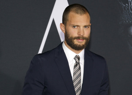 Jamie Dornan at the Los Angeles premiere of 'Fifty Shades Darker' held at the Theatre at Ace Hotel in Los Angeles, USA on February 2, 2017.のeditorial素材