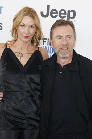 Tim Roth and Nikki Butler at the 2017 Film Independent Spirit Awards held at the Santa Monica Pier in Santa Monica, USA on February 25, 2017.のeditorial素材