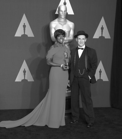 Mark Rylance and Viola Davis at the 89th Annual Academy Awards - Press Room held at the Hollywood and Highland Center in Hollywood, USA on February 26, 2017.のeditorial素材