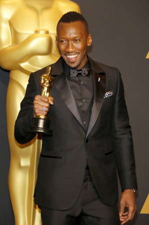 Mahershala Ali at the 89th Annual Academy Awards - Press Room held at the Hollywood and Highland Center in Hollywood, USA on February 26, 2017.のeditorial素材