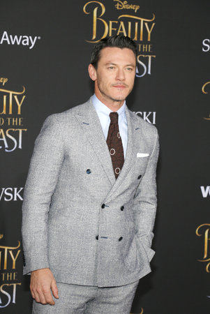 Luke Evans at the Los Angeles premiere of 'Beauty And The Beast' held at the El Capitan Theatre in Hollywood, USA on March 2, 2017.のeditorial素材