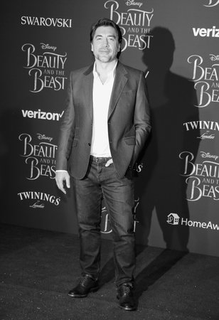 Javier Bardem at the Los Angeles premiere of 'Beauty And The Beast' held at the El Capitan Theatre in Hollywood, USA on March 2, 2017.のeditorial素材