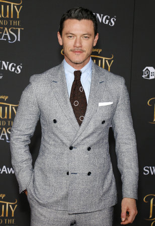 Luke Evans at the Los Angeles premiere of 'Beauty And The Beast' held at the El Capitan Theatre in Hollywood, USA on March 2, 2017.のeditorial素材