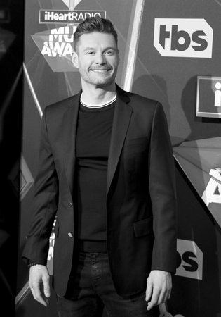 Ryan Seacrest at the 2017 iHeartRadio Music Awards held at the Forum in Inglewood, USA on March 5, 2017.のeditorial素材