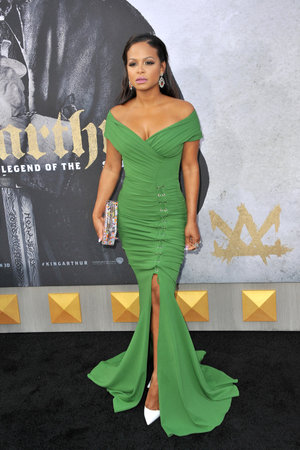 Christina Milian at the Los Angeles premiere of 'King Arthur: Legend Of The Sword' held at the TCL Chinese Theatre in Hollywood, USA on May 8, 2017.のeditorial素材