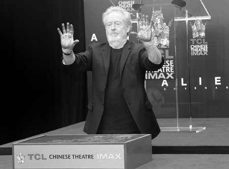 Ridley Scott at Sir Ridley Scott Hand And Footprint Ceremony held at the TCL Chinese Theatre in Hollywood, USA on May 17, 2017.のeditorial素材