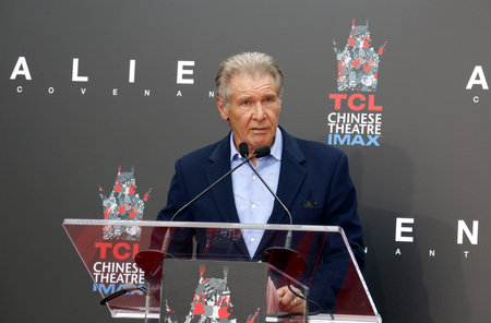 Harrison Ford at Sir Ridley Scott Hand And Footprint Ceremony held at the TCL Chinese Theatre in Hollywood, USA on May 17, 2017.のeditorial素材