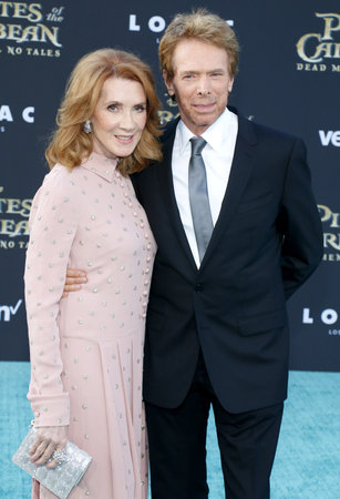 Jerry Bruckheimer and Linda Bruckheimer at the U.S. premiere of 'Pirates Of The Caribbean: Dead Men Tell No Tales' held at the Dolby Theatre in Hollywood, USA on May 18, 2017.のeditorial素材