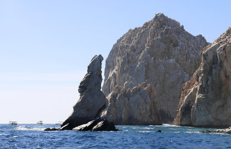 The Arch of Cabo San Lucas in Baja California Sur, Mexico on May 2017.のeditorial素材