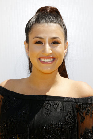 Dana Gaier at the World premiere of 'Despicable Me 3' held at the Shrine Auditorium in Los Angeles, USA on June 24, 2017.のeditorial素材