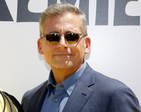 Steve Carell at the World premiere of 'Despicable Me 3' held at the Shrine Auditorium in Los Angeles, USA on June 24, 2017.のeditorial素材