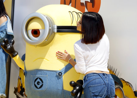 Becky G at the World premiere of 'Despicable Me 3' held at the Shrine Auditorium in Los Angeles, USA on June 24, 2017.のeditorial素材