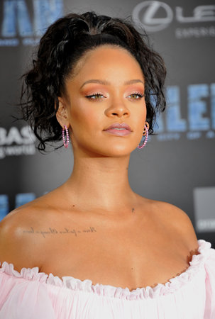 Rihanna at the World premiere of 'Valerian And The City Of A Thousand Planets' held at the TCL Chinese Theatre in Hollywood, USA on July 17, 2017.のeditorial素材